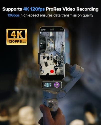 ZIKE Z791C Magnetic Portable SSD 512 GB, External SSD Built-in Fan, 4K 120fps ProRes Video Recording, USB3.2 Gen2 up to 990MB/s, Supports PD3.0 Port 27W Charging Compatible with iPhone 17/16/15 - Thumbnail 2