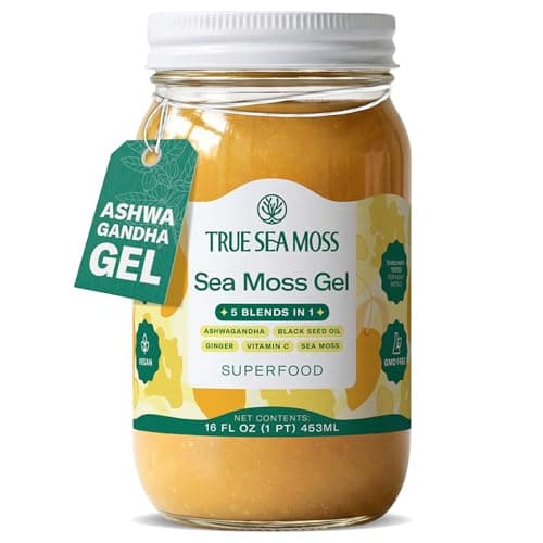 TrueSeaMoss Sea Moss Gel – Made in USA – 5-in-1 Formula – Wildcrafted Seamoss, Ashwagandha & Jarred Vegetables – Ashwagandha, Pack of 1 (Labels may Vary) - Image 1