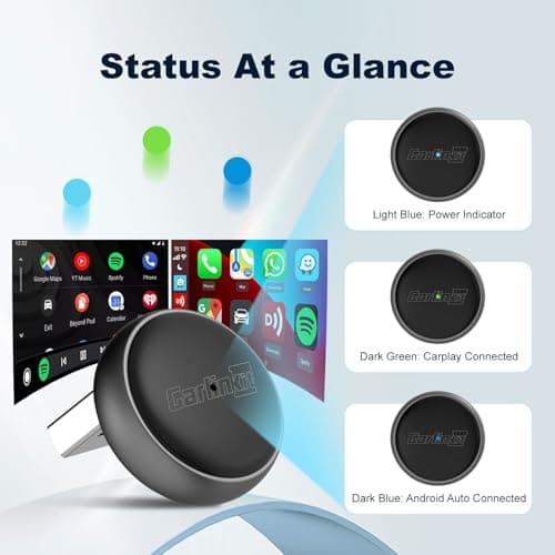 Carlinkit Mini Ultra Wireless CarPlay & Android Auto Adapter, Convert Factory Wired to Wireless, USB-A/USB-C Fast Connection for iPhone & Android 11+, Plug & Play Car Play Dongle, OTA Upgrade - Thumbnail 3