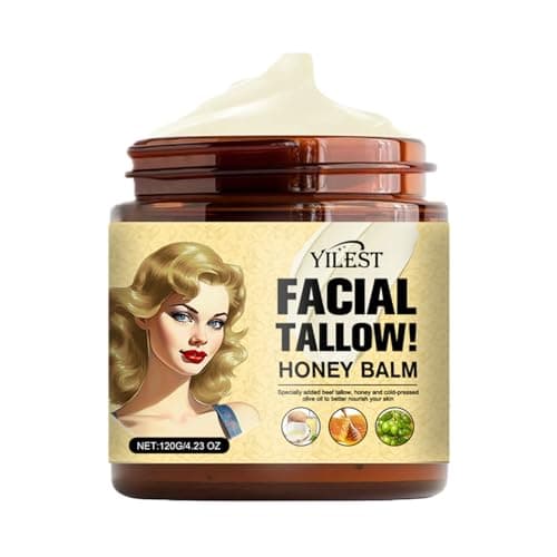 Vivipop Tallow and Honey Balm - Beef Tallow for Skin 4OZ, 2025 Natural Tallow Face Moisturizer for Cracked, Dry Skin, Organic Hydrating Deeply Moisturizing Beef Tallow Cream for Face & Body Skin Care - Image 1