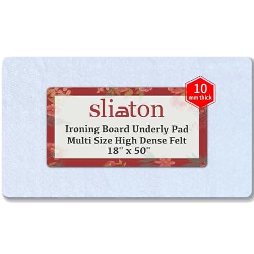 Slieton Premium Felt Underlay Ironing Board Padding with Thick White Polyester Felt Pad (18" x 50") - Image 1