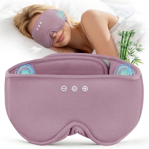 MUSICOZY Bluetooth Sleep Headphones, Wireless Sleep Mask with Bluetooth 5.4, Ultra-Thin Stereo Speakers, 14H Playtime, Comfortable Eye Mask for Side Sleepers, Travel & Relaxation Gifts for Men Women - Image 1