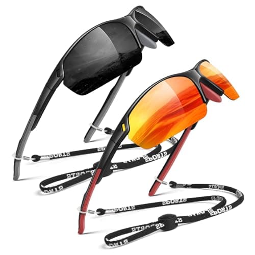 WEAROYO Polarized Sunglasses Men Womens,Flexible TR90 Semi Rimless Frame,Wraparound UV400 Sports Sun Glasses Running Fishing - Image 1