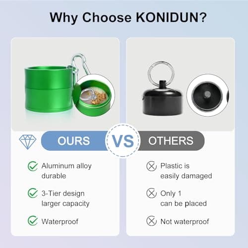 KONIDUN Mini Travel Ring Holder Keychain, Portable Jewelry Holder Keychain with Protective Sponge, Small Necklace Earrings Case for Gym Sports Bag Purse - Thumbnail 5