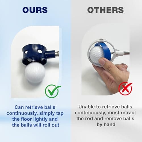 Josongslax Golf Ball Retriever Telescopic for Water, GolfBall Grabber Tool, Golf Accessories Gifts for Men, Women & Golfers, Golf Balls Picker with Stainless Steel Shaft&Non-Slip Rubber Grip(9FT) - Thumbnail 5