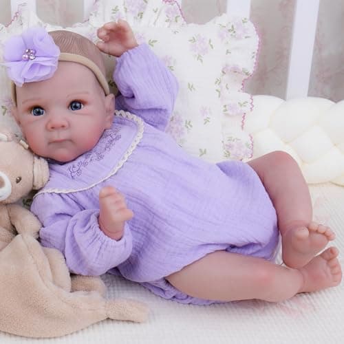 Milidool Lifelike Reborn Baby Dolls- 20Inch Cute Soft Vinyl Realistic Baby Doll Poseable Real Life Baby Dolls with Complete Accessories for 3+ Years Old Gifts - Thumbnail 5