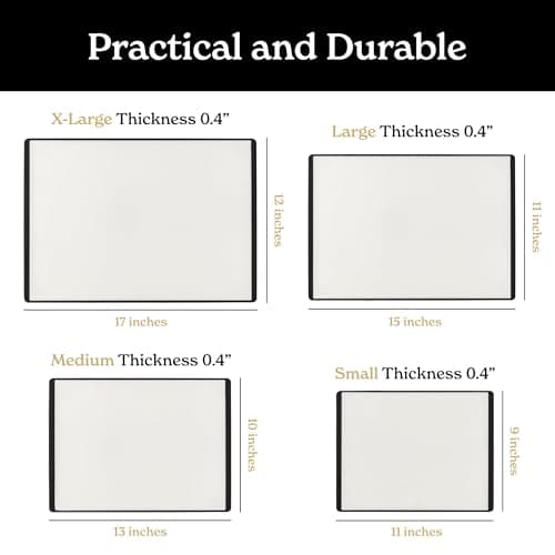 SMIRLY Plastic Cutting Board Set with Holder 4 Pieces, Non-Slip Dishwasher Safe Chopping Boards for Kitchen, Black & White - Thumbnail 2