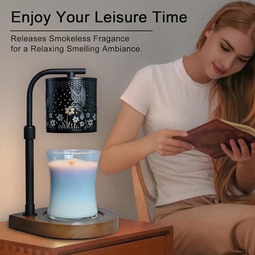 Eandisom Candle Warmer Lamp Timer - Hummingbird Candle Lamp Warmer, Birthday Gifts for Women, Mothers Day Gifts for Mom, House Warming Gifts New Home, Candle Warmer for Jar Candles with 2 Bulb - Thumbnail 5