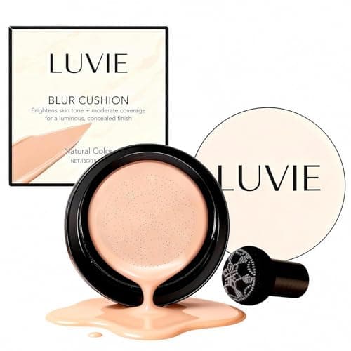 Cushion Foundation, 2026 New Mushroom Head Air Cushion Cc Cream Foundation, Bb Cream Foundations, Makeup Foundation for Older Women, Long-Lasting and Evens for Light/Medium Complexions(Natural color) - Image 1