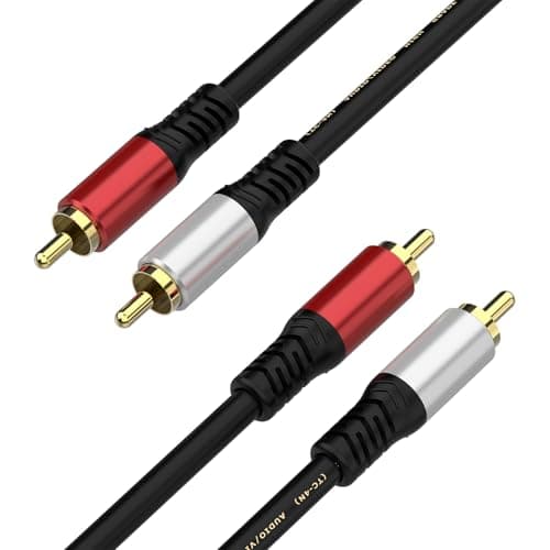 ITIFANLY 2RCA Male to Male Audio Cable, 2RCA Cable with 24K Gold Plated Connectors for TV, Amplifier, Home Theater, Gaming Console 6ft (1.8M) - Image 1