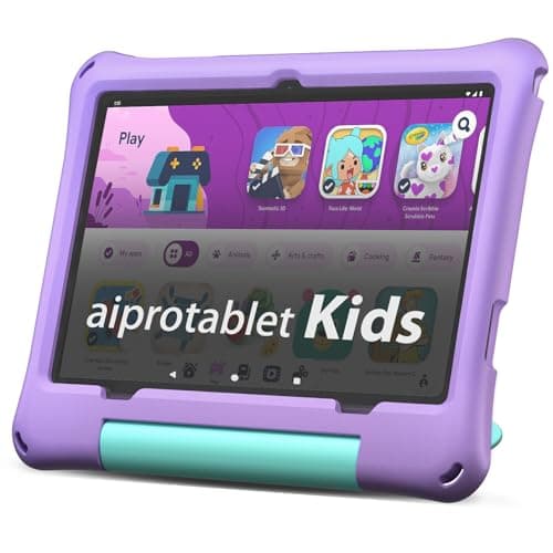 Kids Tablet, Android 16 Tablet for Kids 10 inch Octa-Core with Case, 24GB RAM 64GB ROM 2TB TF Card Expandable for Toddler Children, Parental Control, Dual Camera, BT5.0, WiFi, Gift (Purple)