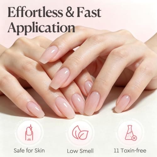 AZUREBEAUTY Builder Gel for Nails, 18ml 7-in-1 Nude Pink Builder Gel,Beginner Friendly, 30-Day Nail Strengthener Extension Glue, For Home Salon DIY & Gifts - Thumbnail 5