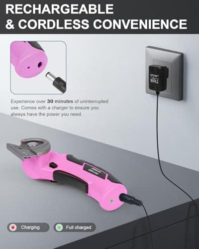 Stocking Stuffer for Women Gifts - Cordless Electric Scissors Cardboard Cutter Power Tools for Men Heavy Duty Box Shears with Safety Lock for Cardboard, Crafting, Carpet, Leather - Thumbnail 4