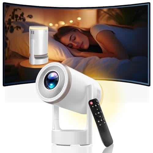 2-in-1 Portable Projector & LED Night Light,Mini Projectors with WiFi and Bluetooth,120" Display Supports 4K/1080P, Electric Focus/Enhanced Speaker,Home Movie Projector with Built-in Apps for Bedroom - Image 1