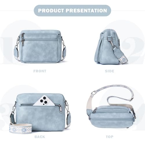 ATERITSSI Crossbody Purses for Women Trendy,Vegan Leather Crossbody Bags,Cell Phone Camera Shoulder Handbags with Card Slots - Thumbnail 3