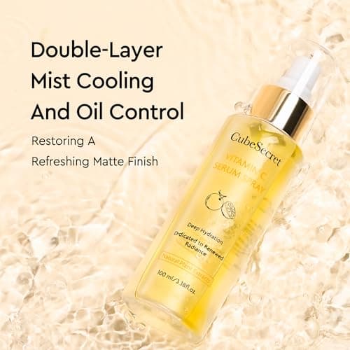 CubeSecret Vitamin C Serum Spray, Hydrating Face Mist with Centella Asiatica, Nicotinamide & Hyaluronic Acid, Glow Serum for Radiant Firming Skin, All In One Mist, Korean Skin Care - 3.38 Fl Oz - Thumbnail 4