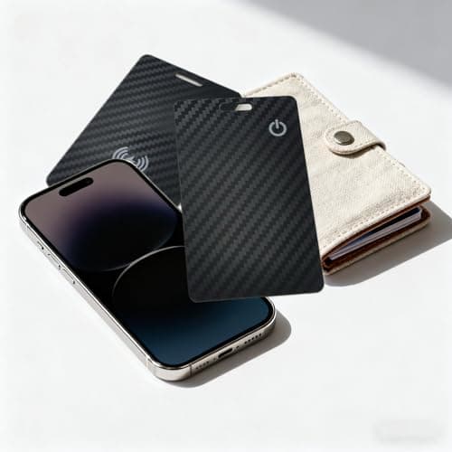 WISWIK 2PCS Mini Wallet Tracker Card - Smart Location, IP68 Waterproof, iOS Compatible, Portable Anti-Loss