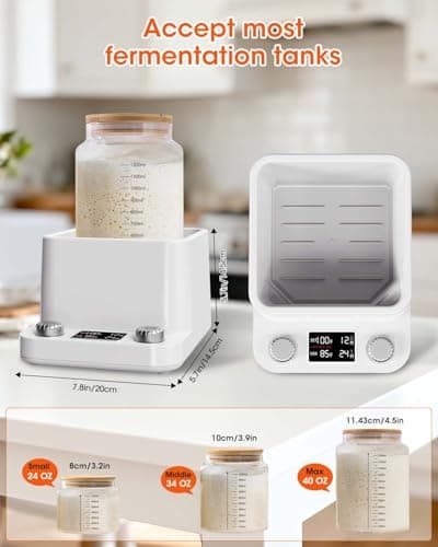 MYMULIKE Sourdough Starter Warmer for Sourdough and Kombucha Brewing - Waterproof Water Bath Heat Pad for Constant Temperature Control - Multi-Purpose Kitchen Warmer for Bread Proofing and Yogurt - Thumbnail 4