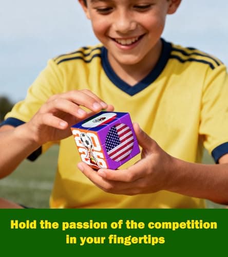 2026 World Soccer Cup Themed 3x3 Cube Puzzle, Football Sports Celebration Brain Puzzle Toy, Memorable Decor for Sport Fans - Thumbnail 3