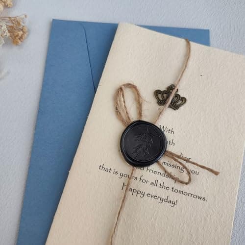 Pilloze 50Pcs Black Self-Adhesive Wax Seal Stickers - Wax Seal Perfect for Wedding Invitation or Envelope Good Adhesion and Easy to Use, Wedding Invitation Accessories - Thumbnail 4