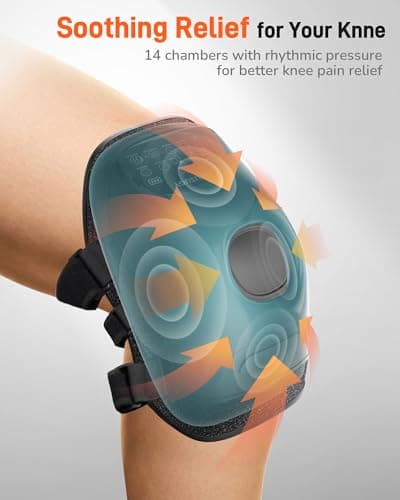 Musugy Knee Massager with Heat and Red Light Therapy : 4-in-1 Compression Massage with 14 Chambers & Vibration for Pain Relief, Cordless Home Office Use for Seniors and Active Adults, FSA-HSA Eligible - Thumbnail 3
