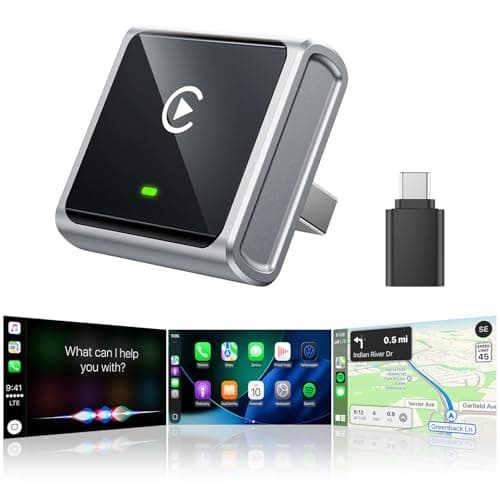 2026 Wireless CarPlay Adapter for Apple iPhone Only, Upgrade Mini CarPlay Adapter Converts Wired to Wireless CarPlay for Apple, Plug & Play, No Delay, Auto-Connect GPS Works, USB-A/C, Grey - Image 1