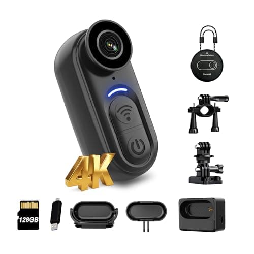 SixBondsCam 4K Mini Body Camera 128GB – Thumb Size Wearable Action Cam, Hands-Free POV Recording, Portable Body Worn Camera for Travel, Cycling, Sports, Pets, Outdoor Adventures - Image 1