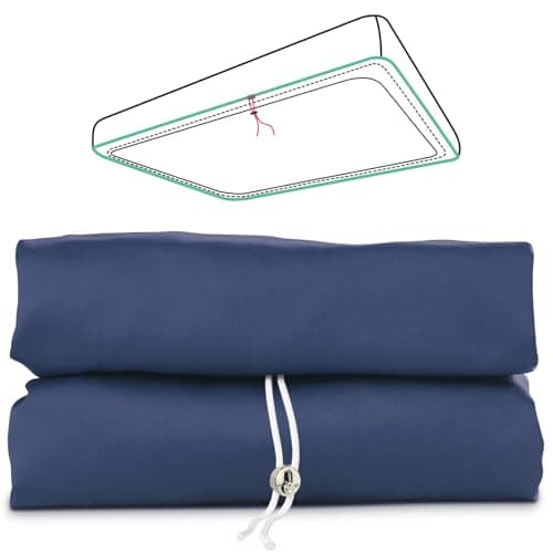 Queen Fitted Sheet Only with Drawstring and 360° Elastic Strap for Tight Fit, 100% Long-Staple Cotton Fitted Queen Sheet, Luxury Soft and Comfort, No Slippage, Deep Pocket Fits 9" to 16" Mattress - Image 1