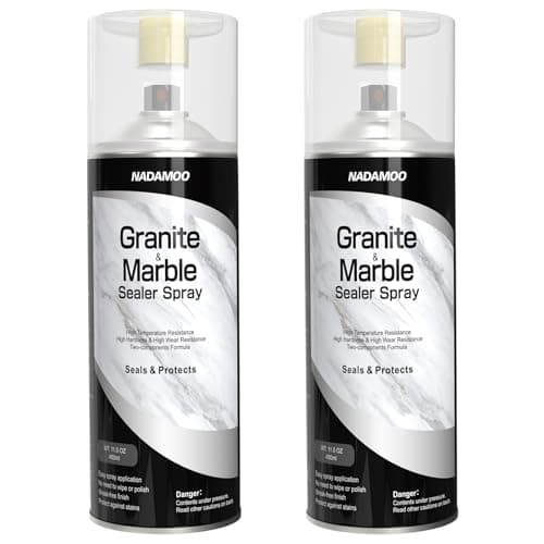 NADAMOO 2K Granite & Marble Sealer Spray, 2-Parts Formula Sealant with Stronger Adhesion and Enhanced Wear Resistance, Seal & Protect Kitchen & Bath Surfaces, Clear, 2 Cans - Image 1