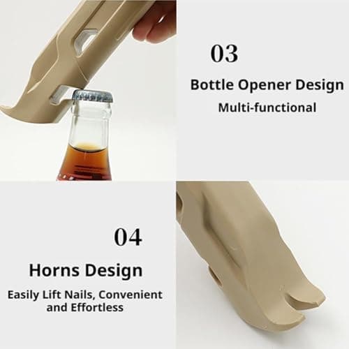 Multi-Functional Camping Hammer, Tent Lightweight Hammer with 8 Tent Pegs,Puller & Bottle Opener with Anti-Loss Storage Compartment, Mallet for Outdoor Hiking Camping Backpacking (PURPLE) - Thumbnail 5