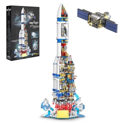 Technical Space Launch System Rocket Building Toy for Boys&Girls, 1099Pcs Aerospace Building Kit Toy Space Shuttle Collectible Display Model Set with Launch Stand Birthday Gifts for Boys Kids Age 8+ - Image 1
