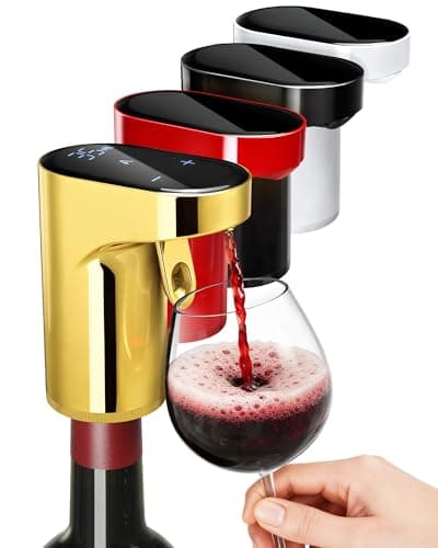 Fathers Day Gift | World Cup Viewing Party Supply,5-in-1 Electric Wine Decanter & Smart Liquor Dispenser,Automatic Aerator&Pourer with 1-999ml Precision Dosing|Gift for Men,Dad,Whiskey Lovers(Gold) - Image 1