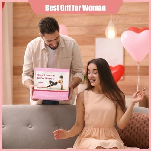 Binxalin 16 Pack Pilates Essentials Kit for Women, Home Pilates Equipment Ring and Ball Set, Fabric Booty Bands, Guide, Pilates Workout Kit for Starter at Gym Studio Travel - Thumbnail 6