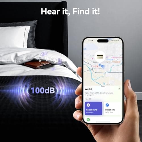 Wallet Tracker Card (Compatible for iOS only), 0.07in Slim Tracking Card, IP68 Waterproof Bluetooth Tracker Compatible with Apple Find My, Wireless Charging Item Locator for Purse, Passports - Thumbnail 3