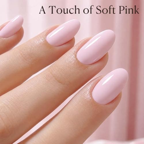 AZUREBEAUTY 6 Colors 15ml HEMA Free Pink Purera Gel Nail Polish Set, Same Color Bottles, Soak Off UV LED Gel Polish Kit Nail Art for DIY at Home Manicure Salon Gift, Neon Light Bright Baby Pink - Thumbnail 6