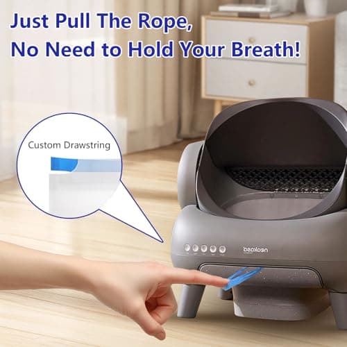 120 Count Cat Litter Box Bags for Neakasa and PetPivot Open Self-Cleaning Cat Litter Boxes, Extra Thick Heavy Duty Liners Replacement, Unscented, 27" x 13", Holds 22 lbs - Thumbnail 5