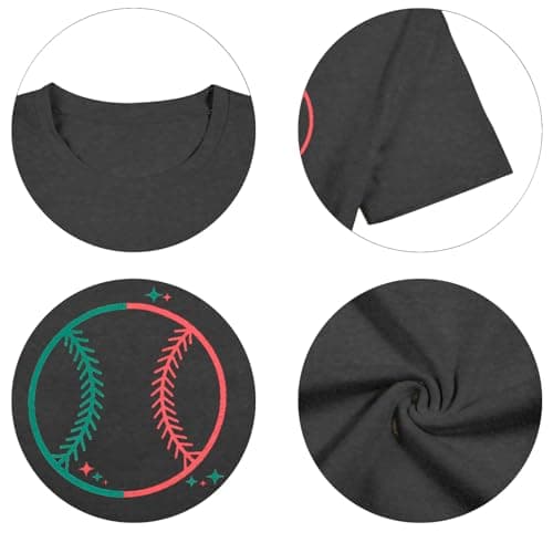 Baseball Shirts Women Oversized: Baseball Mom Tshirt Hey Batter Batter Swing Graphic Tee Ballparks Tops Grey - Thumbnail 5