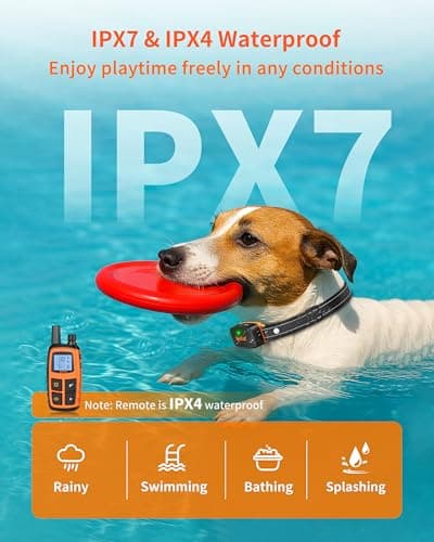 BarKar Dog Shock Collar with 4 Training Modes, IPX7 Waterproof Dog Training Collar with IPX4 Remote, 2600FT Electric Collar with Beep, Shock, Vibration & Shock Boost for All Breeds - Thumbnail 4