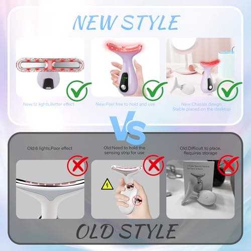 CNBHEABY Facial Massager, Portable Face Neck Massager Wand for Skin Care at Home - Thumbnail 4