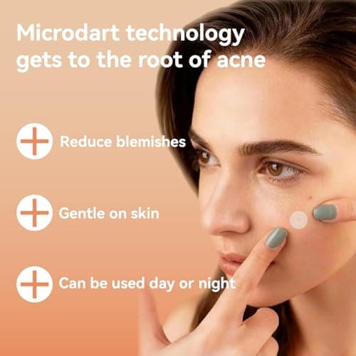 OmaDoto Microdart Pimple Patches for face - 6 Count - Micropoint with Salicylic Acid - Translucent Hydrocolloid Blemish Covers & Hydrocolloid Circles - Thumbnail 2
