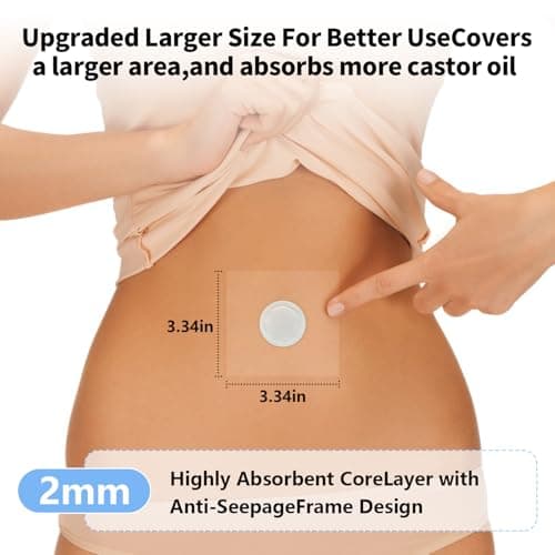 12PCS Castor Oil Patches - Transparent PU Film for Belly Button Patch, Invisible & Leak-Proof Design, Self-Adhesive Disposable Stickers, No Wash Needed (Oil Not Included) - Thumbnail 5