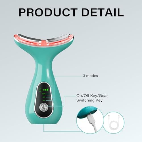 Facial Massager, Portable Face Neck Massager Wand for Skin Care - Thumbnail 5