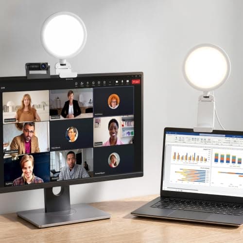 Ring Light for Laptop, 5" Eye-Caring Lighting with 50 Modes, CRI>97.8, 3000K-6500K Zoom Lighting for Conference, Meetings, Video Call, Recording, Streaming - Image 1