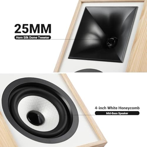 AIYIMA S4000 2.0 Studio Monitor Speakers,4 inch 80W Bluetooth Powered Bookshelf Speakers,XLR/6.5mm TRS/RCA Inputs, for Home Studio & Music - Thumbnail 3