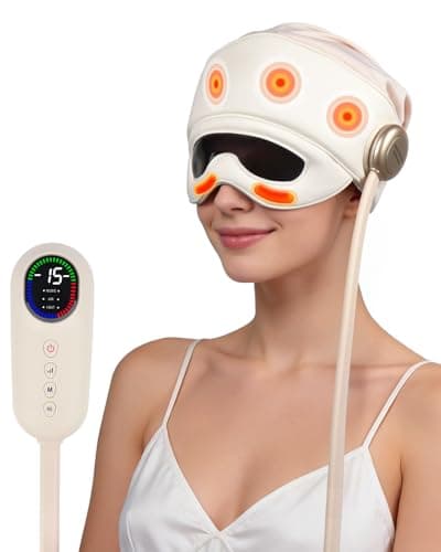 LovHomdecr Electric Head Massager, White Noise Aids Sleep Heated Eye Mask - Image 1