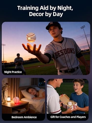 AIYUNDI Light Up & Glow-in-The-Dark Baseball with Bluetooth Speaker, Sports Gifts for Baseball Fans, Boys 8-12, Teens & Adults, Unique Accessories - Thumbnail 3