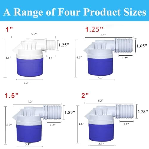 1PC 2" Side Inlet Automatic Water Level Control Float Valve, Float Valve for Water Tank, Pools, Pond, Livestock, Aquariums, Aquaculture - Thumbnail 2