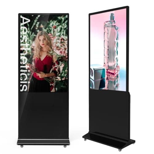 QIXZOCV MWE 54 Inch Indoor Floor Standing Digital Signage Advertising Display Kiosk LCD Screen Commercial Totem Android System Vertical Poster with Auto Media Player - Image 1