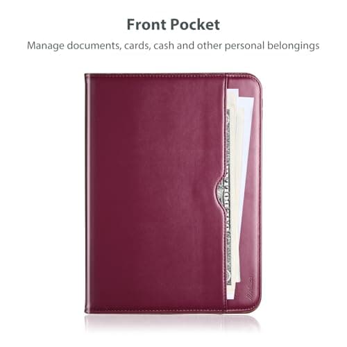 ProCase for iPad A16 11th Generation 11” 2025/iPad 10th Generation 10.9” 2022 with Pencil Holder, iPad 11/10 PU Leather Case Business Stand Cover Smart Folio with Hand Strap Front Pocket -Berrypurple - Thumbnail 5