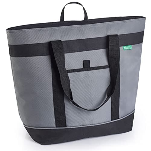 Jumbo Insulated Cooler Bag (Gray) with HD Thermal Insulation - Premium, Collapsible Soft Cooler Makes a Perfect Insulated Grocery Bag, Food Delivery Bag, Travel Insulated Bag, or Beach Cooler Bags - Image 1